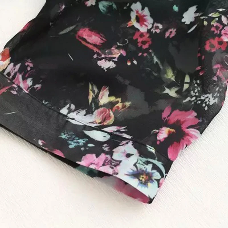 Новый летний женский цветочный кардиган парео пляжное бикини с цветочным