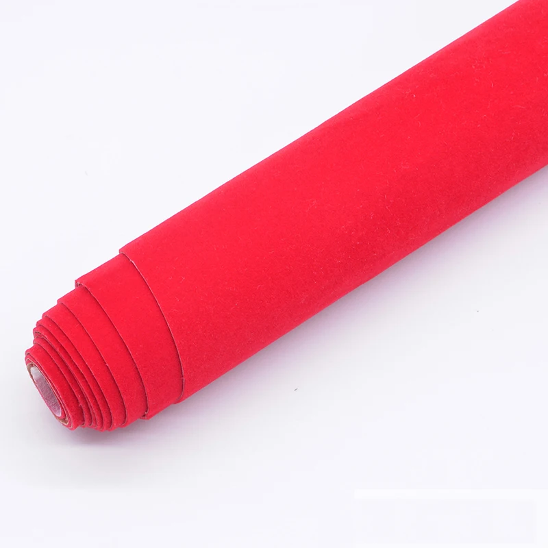 red Ширина 150 см/50/100 см фланель самоклеющийся клей ткань для изготовления ювелирных изделий ящик Стикеры декоративный домашний текстиль ремесло FA203 - Цвет: red