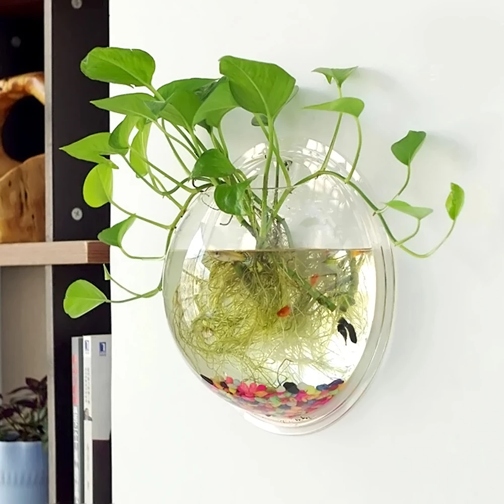 Behogar 23 см/29 5 см Акриловые круглые настенное крепление круглый аквариум пузырь в