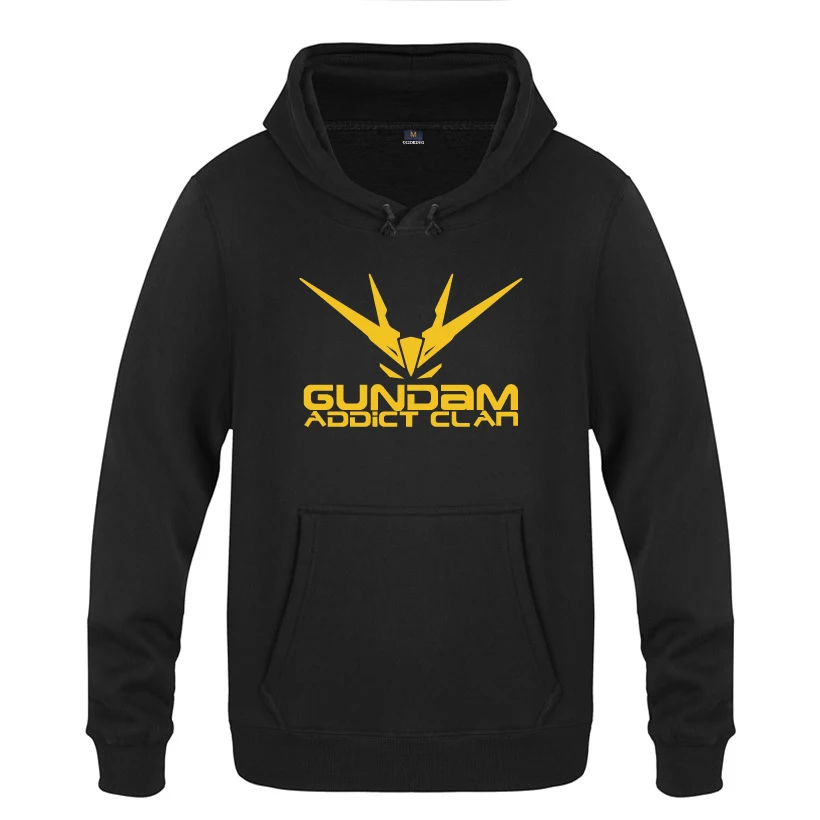 Мужская толстовка с капюшоном Gundam Addict Clan флисовый пуловер героями мультфильмов