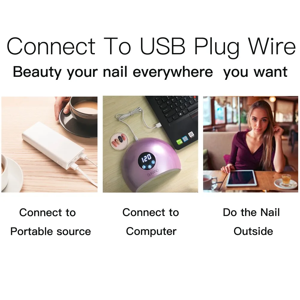 Бурано 36 Вт Сушилка для ногтей двойная УФ светодиодная лампа всех типов Гель