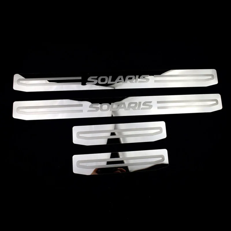 

NEW Solaris Door Sill Cover Sticker Stainless Steel Door Sills Scuff Plate for Hyundai SOLARIS 2010-2019