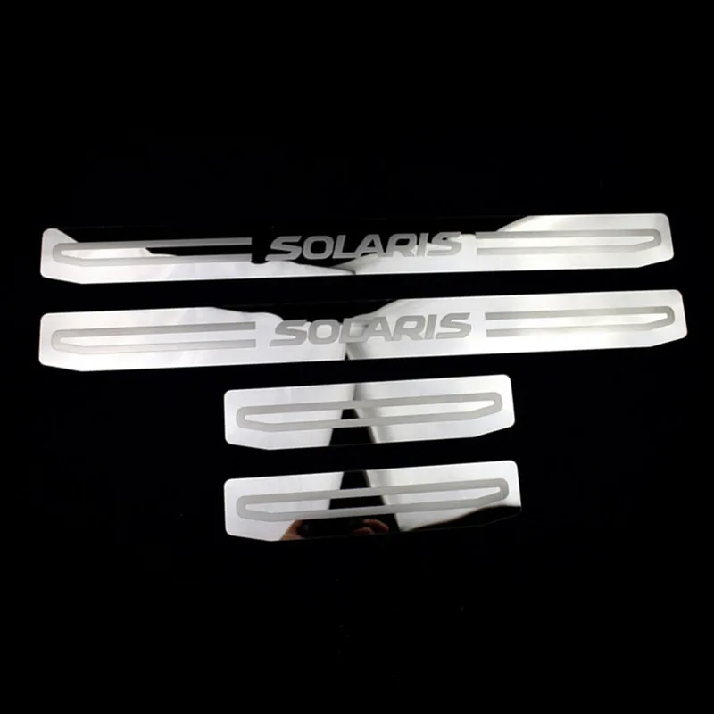 Новая наклейка на дверной порог Solaris накладка дверные пороги из нержавеющей