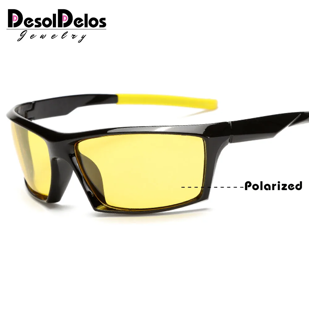 Мужские солнцезащитные очки ночного видения брендовые дизайнерские модные