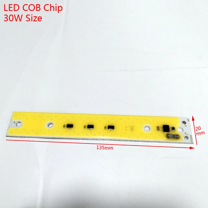 Прожектор светодиодный чип Smart IC 30-80 Вт AC 220 В COB полосы для прожектора высокой мощности шарик холодный белый открытый