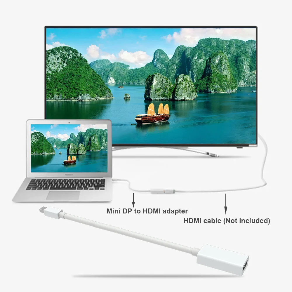 3 в 1 кабель адаптер Thunderbolt Mini DP Displayport к HDMI DVI VGA для MacBook Pro| |