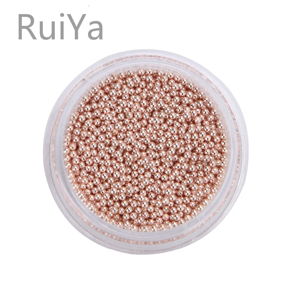 10 г/кор. 1 мм розовое золото ногтей искусство икры мини бусины гель лак для советы