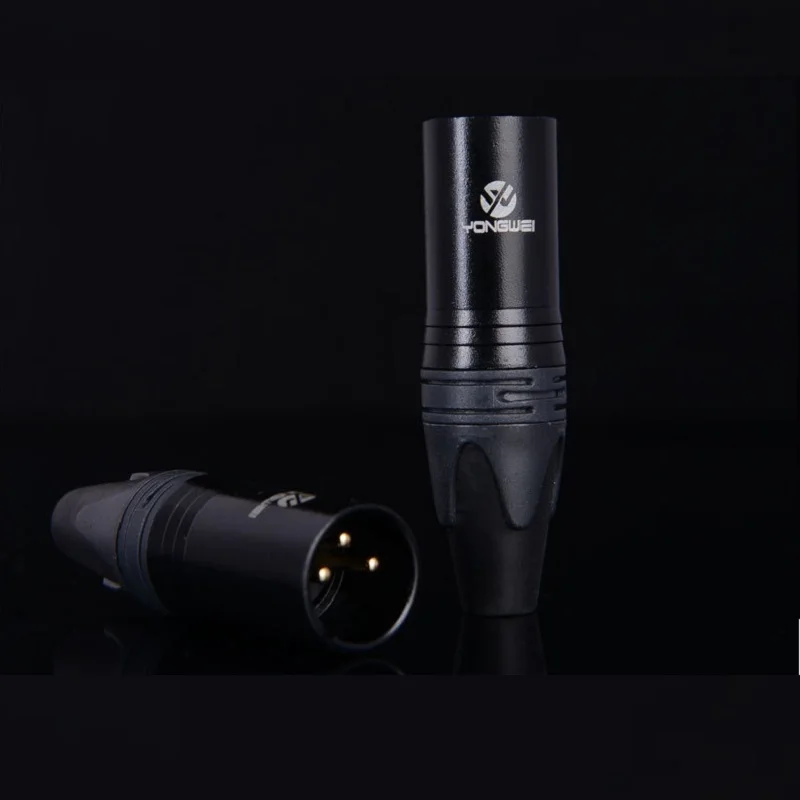 Позолоченный 3Pin XLR Мужской Женский аудио разъем аудио микрофонный кабель разъем XLR адаптер конвертер Черный Белый