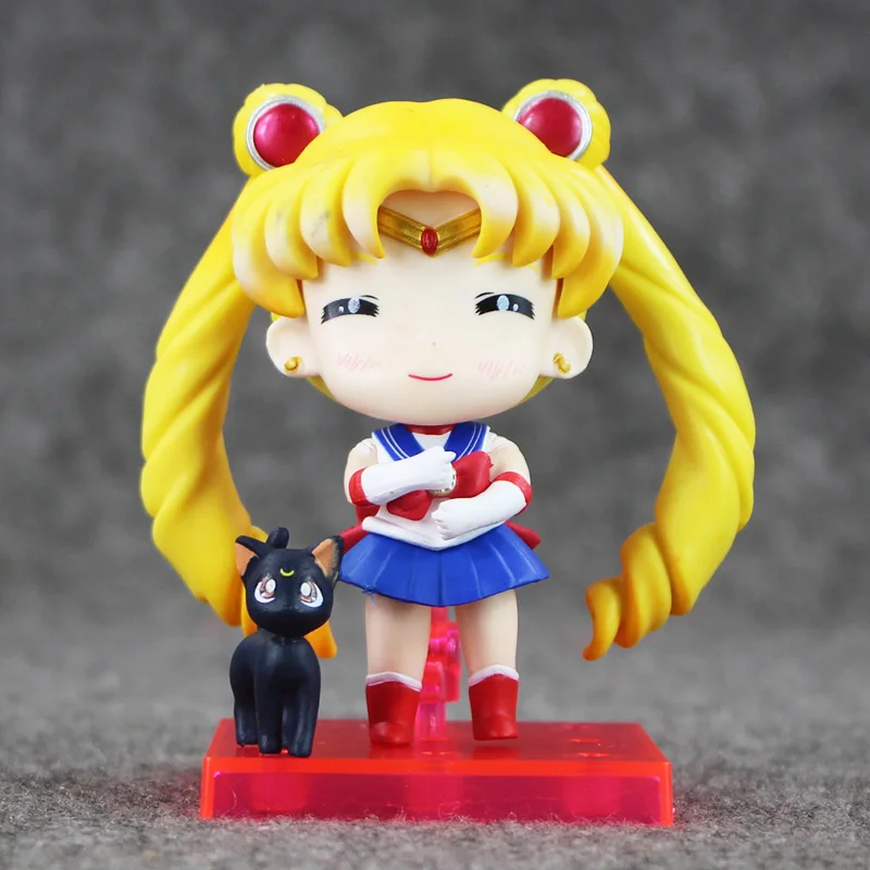

3Pcs/Lot Hot Sailor Moon Figures Tsukino Q Version PVC Action Figure Toys Collectible Model Dolls Toy Great Gift