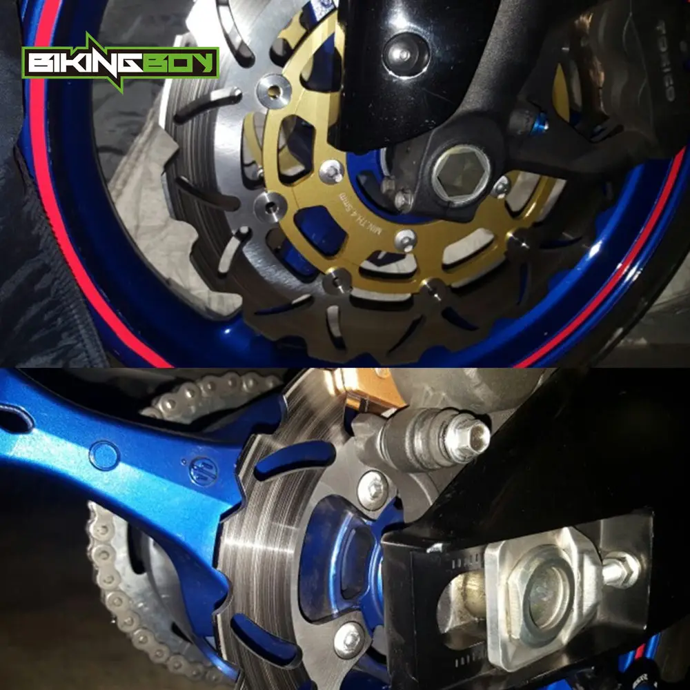 BIKINGBOY Передние Задние тормозные диски Диски колодки для Suzuki GSXR 600 750 2006 2007 06 K6GSX-R 1000
