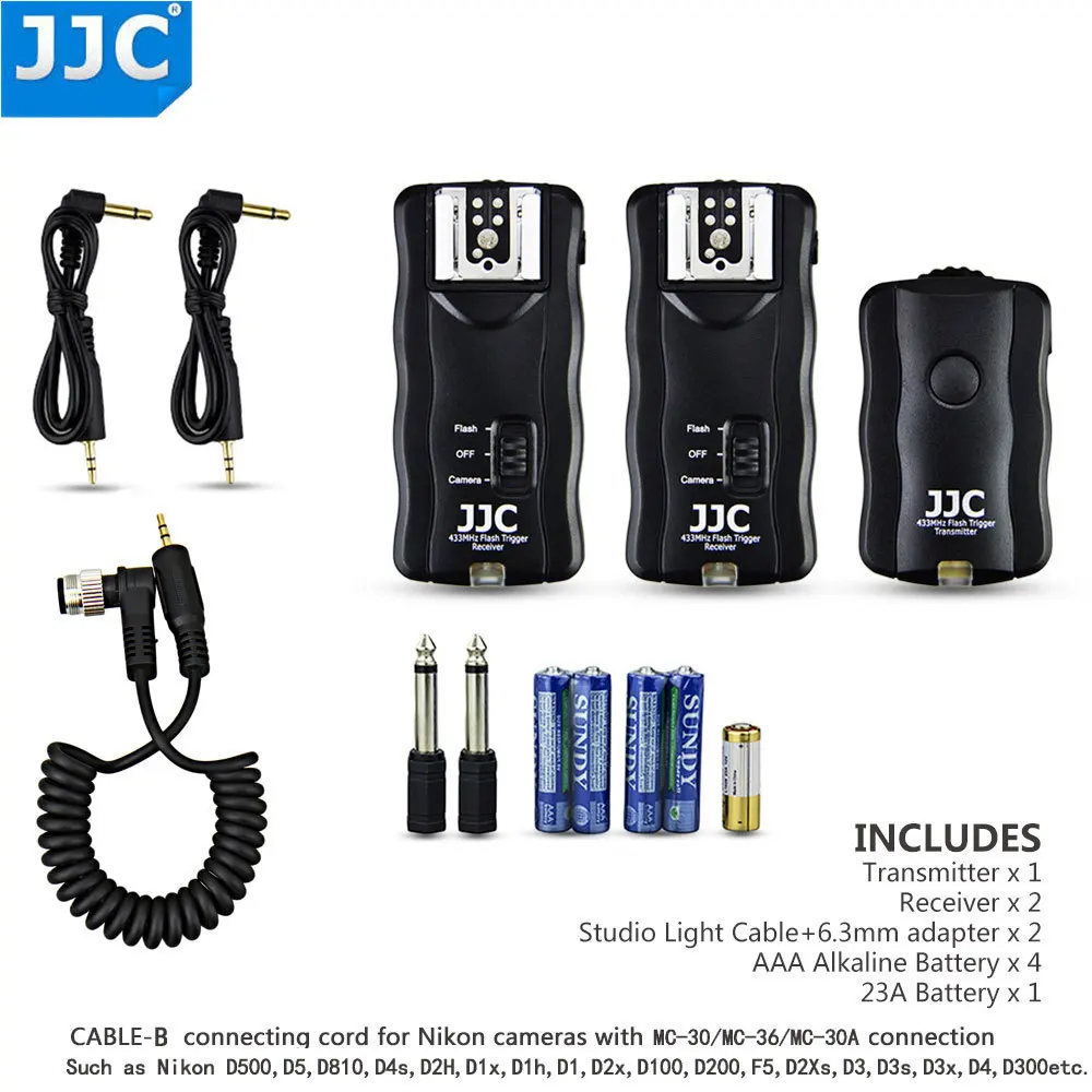 Беспроводной триггер JJC с дистанционным спуском затвора для Nikon D500 D5 D810 D4s D2H D1x D1h D2x