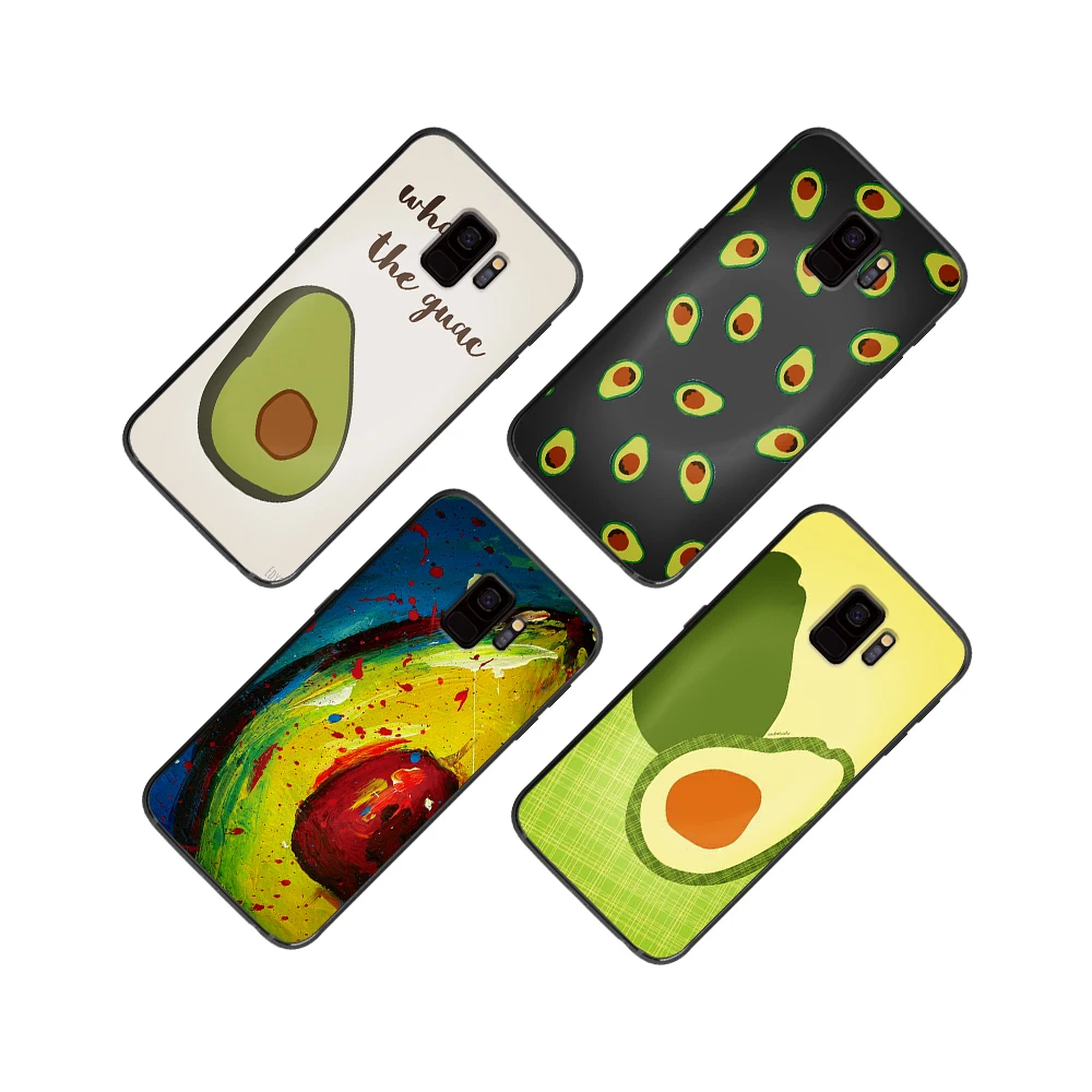 Зеленый Модный арт авокадо мягкий чехол для телефона Samsung Galaxy S6 S7 S8 S9 S10e Plus Note 8 9