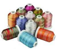 12 multi colors variegated embroidery thread 1000 meters each for machine hand sewing quilting overlocking on any home machine