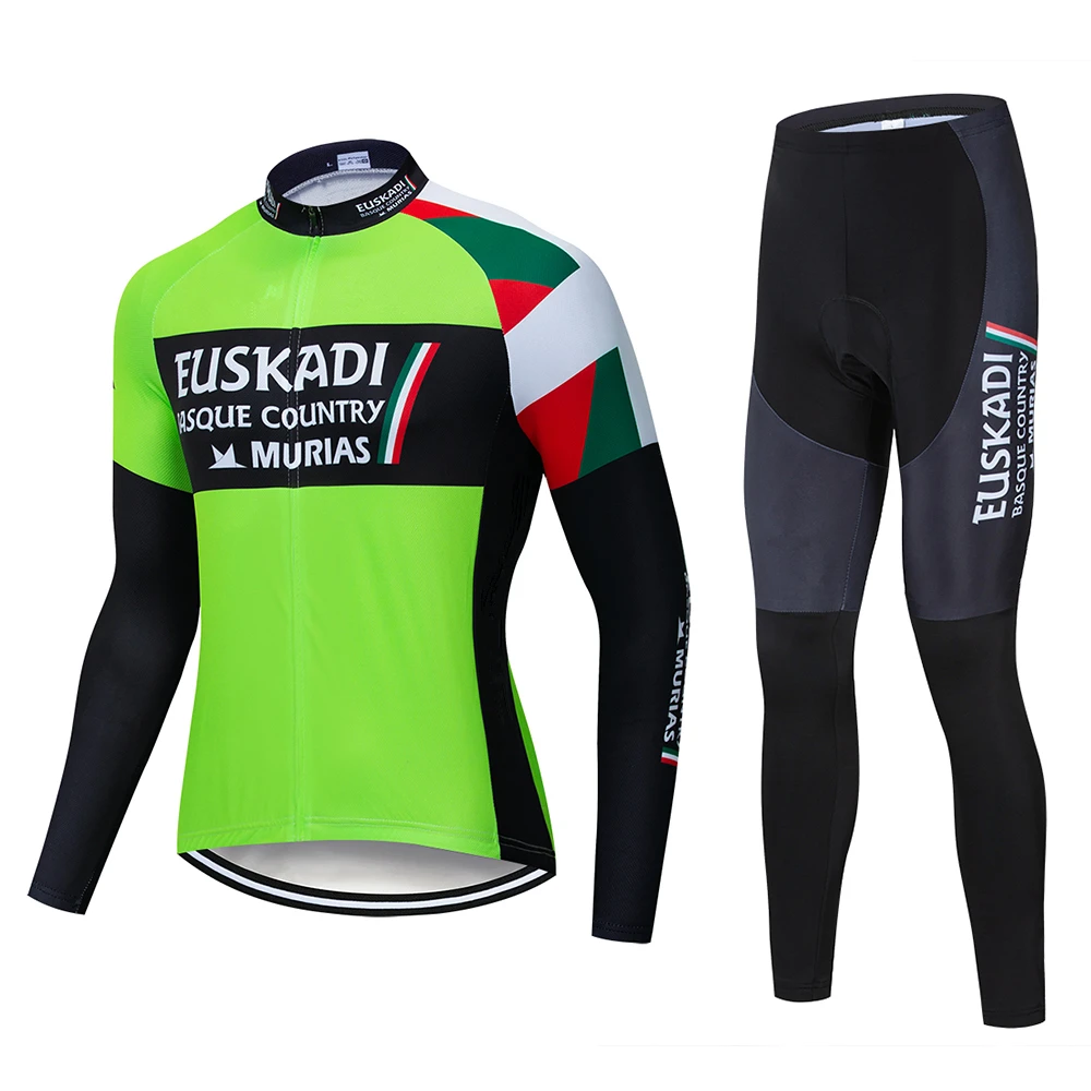 EUSKADI тонкий отрезок длинный рукав Велоспорт Джерси комплект одежды Майо Ropa Ciclismo Одежда для велоспорта велосипед форма набор