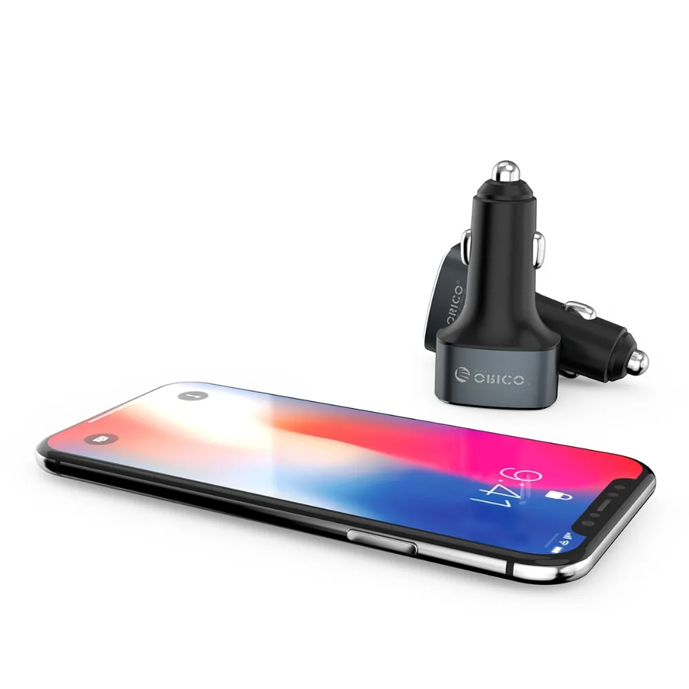 Автомобильное зарядное устройство ORICO QC3.0 Quick Charge Type C USB быстрое автомобильное для