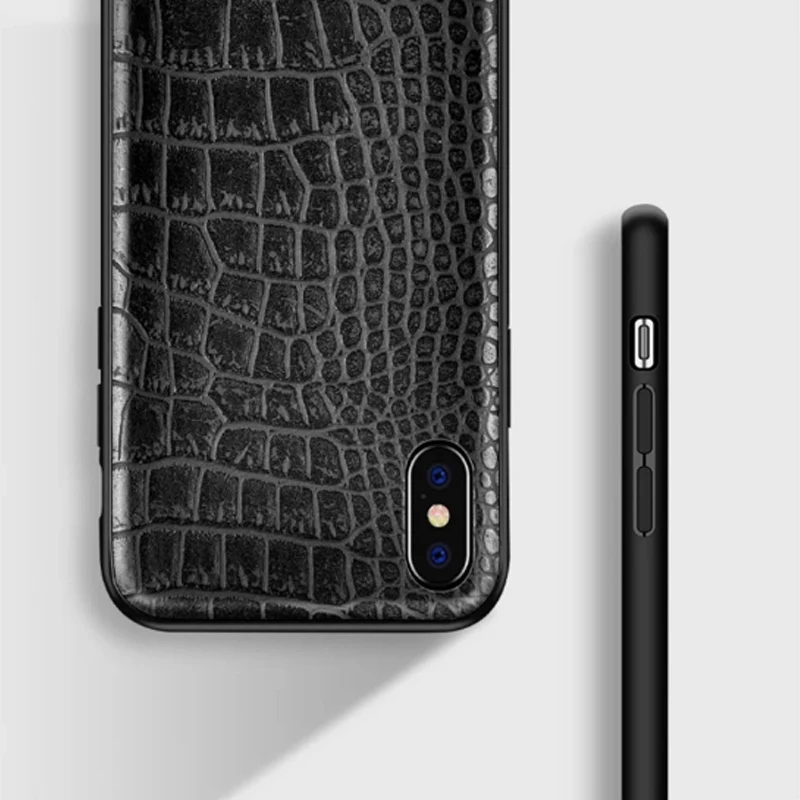 ! ACCEZZ Ретро винтажный Чехол из крокодиловой змеи для iPhone X 10 мягкие чехлы