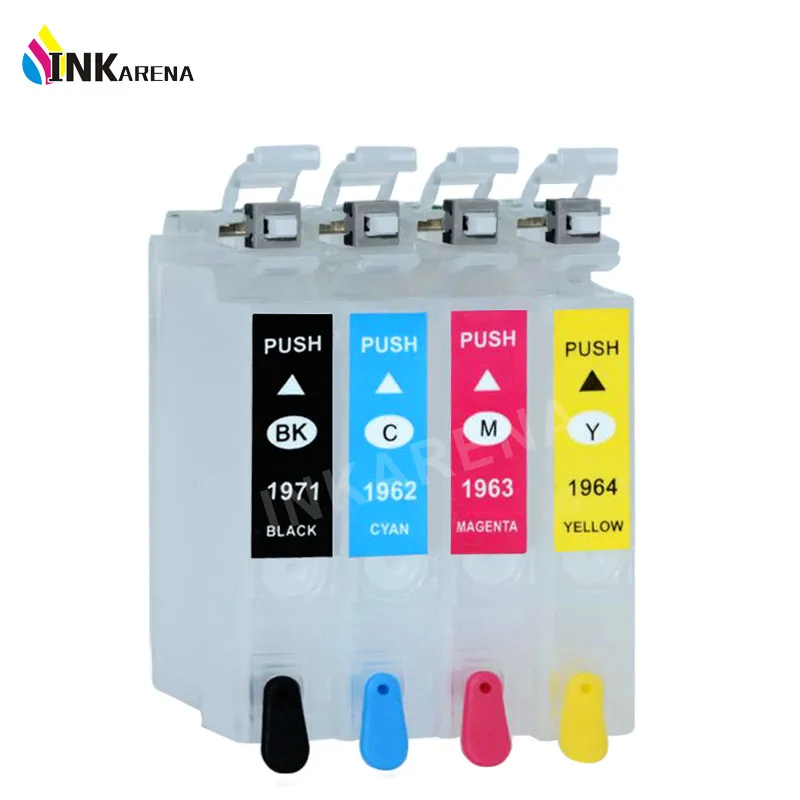 T1971 T1962 T1963 T1964 перезаправляемый чернильный картридж для Epson WF2532 XP201 XP211 XP401 XP411 XP204