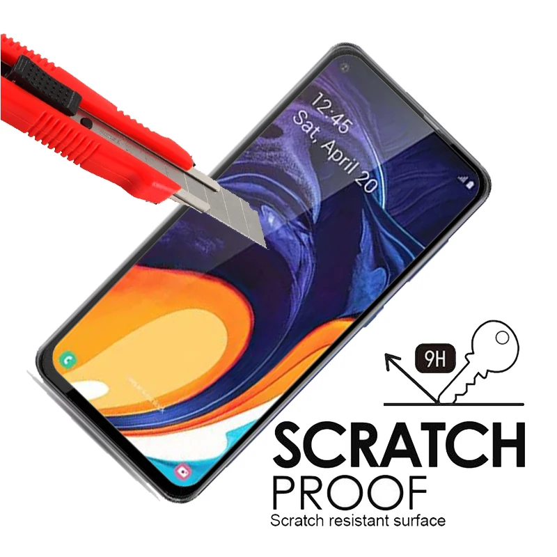 2 упаковки закаленное стекло для Samsung Galaxy A60 защита экрана 9H на телефон защитное |