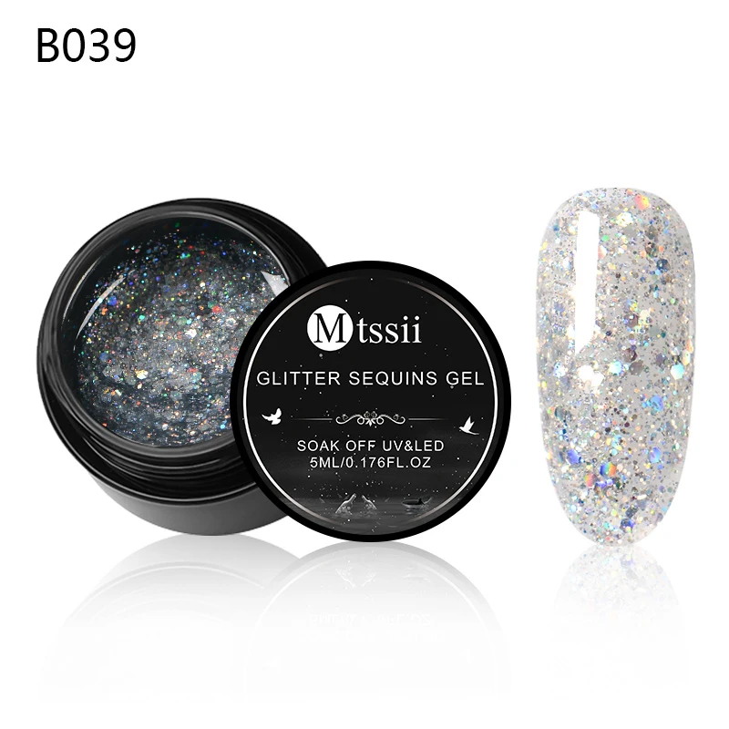 BM37914 Mtssii, 5 мл, фейерверк, Гель-лак для ногтей, Блестящие Блестки, светодиодный Гель-лак для ногтей, Полупостоянный, замачиваемый, УФ-лак для ногтей, блестящий гель - Цвет: BM37914