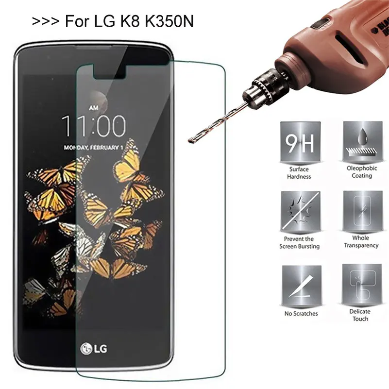 9H 2.5D 0 26 мм Закаленное стекло протектор для LG K8 Lte K350 K350E K350N K 8 4G экран закаленное