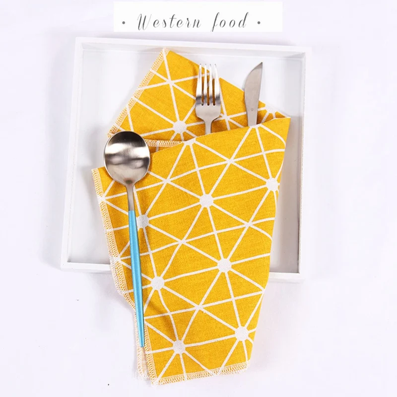 1 шт. клетчатая хлопковая подстилка в японском стиле тканевые коврики для стола