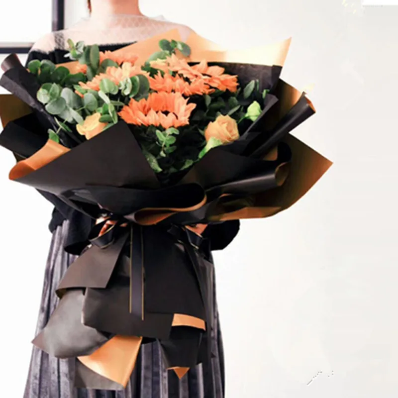 10 шт. новая Корейская двухцветная Подарочная бумажная упаковка с золотыми