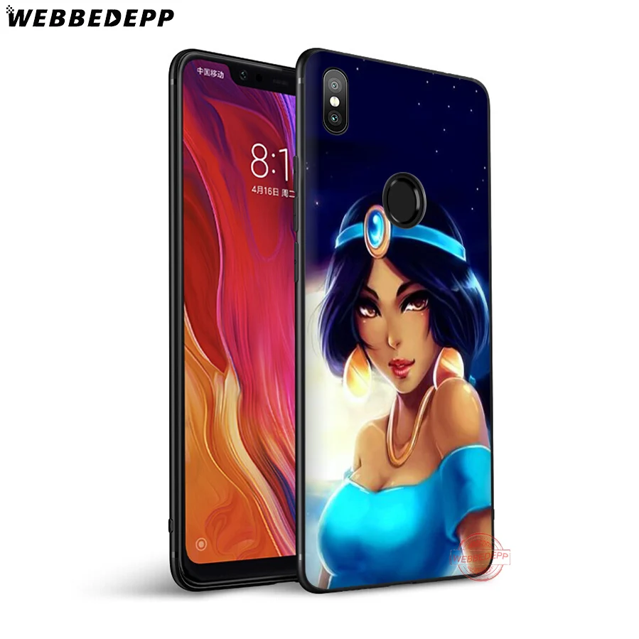 WEBBEDEPP Disny Aladdin Jasmine Soft Silicone Case for Xiaomi Mi 6 8 9 SE MAX 3 A1 A2 Lite F1 Cover | Мобильные телефоны и