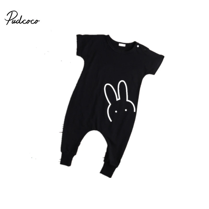 2017 Детский Повседневный комбинезон с кроликом для новорожденных мальчиков и