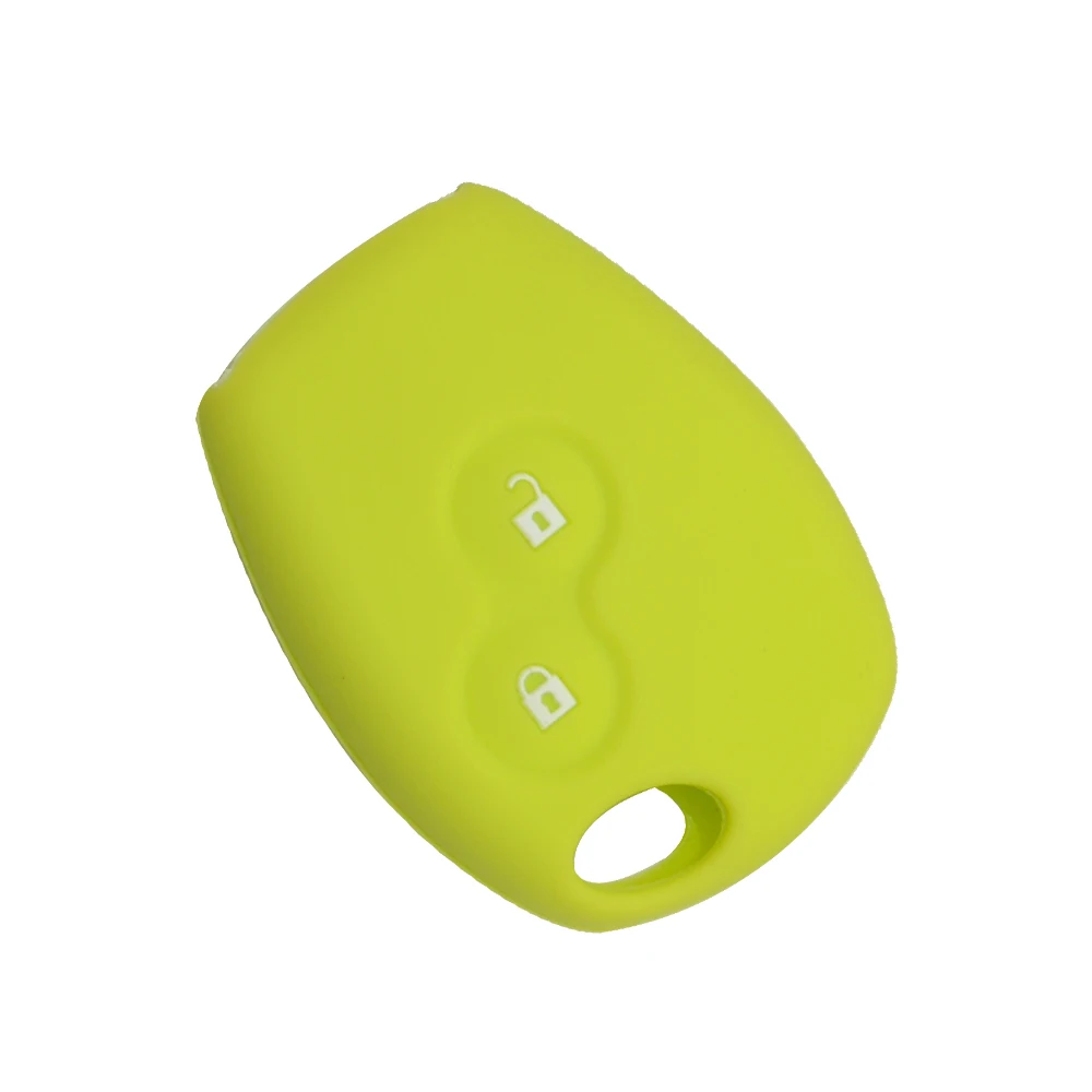 Ying Green OkeyTech 2 кнопки силиконовый резиновый автомобильный чехол для дистанционного ключа для Renault Kangoo DACIA Scenic Megane Sandero Captur Twingo модус - Название цвета: Ying Green