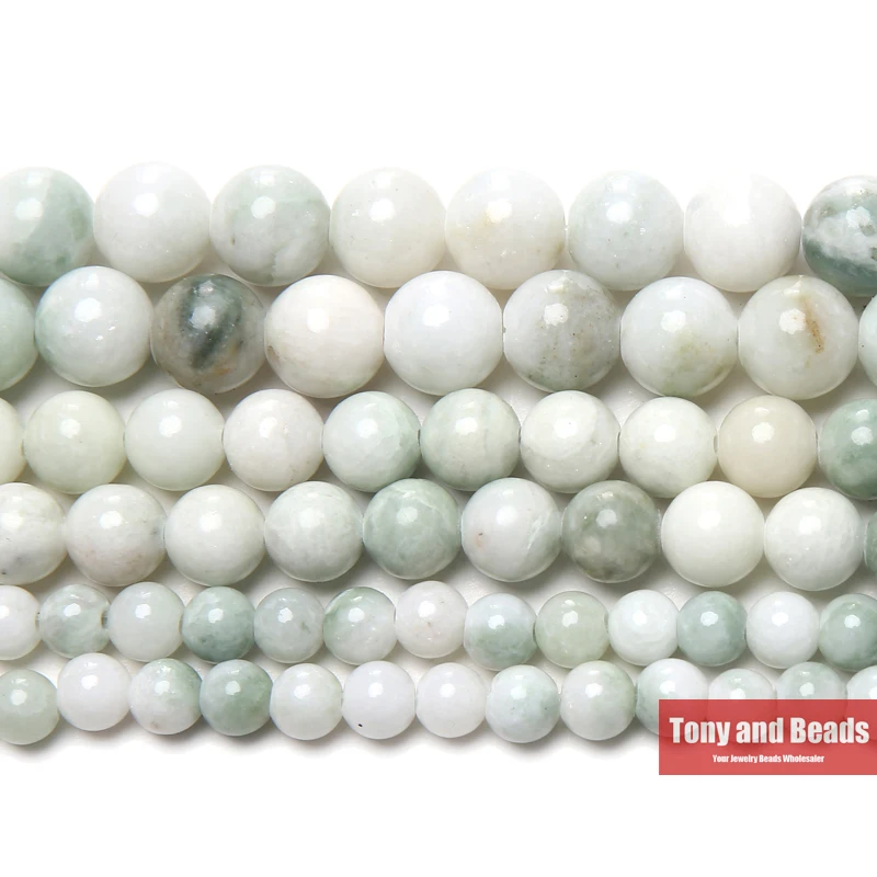 Бусины из белого и зеленого нефрита 15 дюймов нитка 6 8 10 мм|gem beads|beads free shippinggreen jade