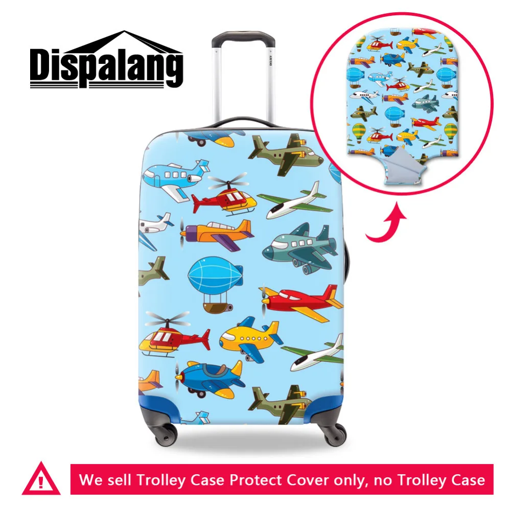 Защитный чехол для чемодана 18 30 дюймов с милым мультяшным самолетом модные