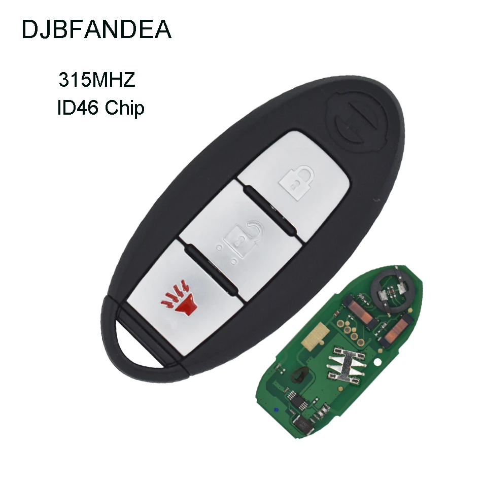 DJBFANDEA 3 шт./лот кнопки ID46 чип 315 МГц умный дистанционный Автомобильный ключ для NISSAN