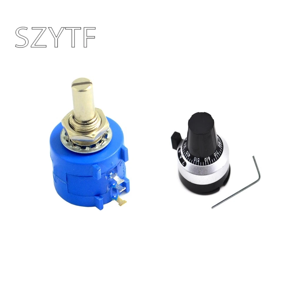 3590s-2-501 прецизионный многооборотный потенциометр 500R + ручка с цифровой шкалой
