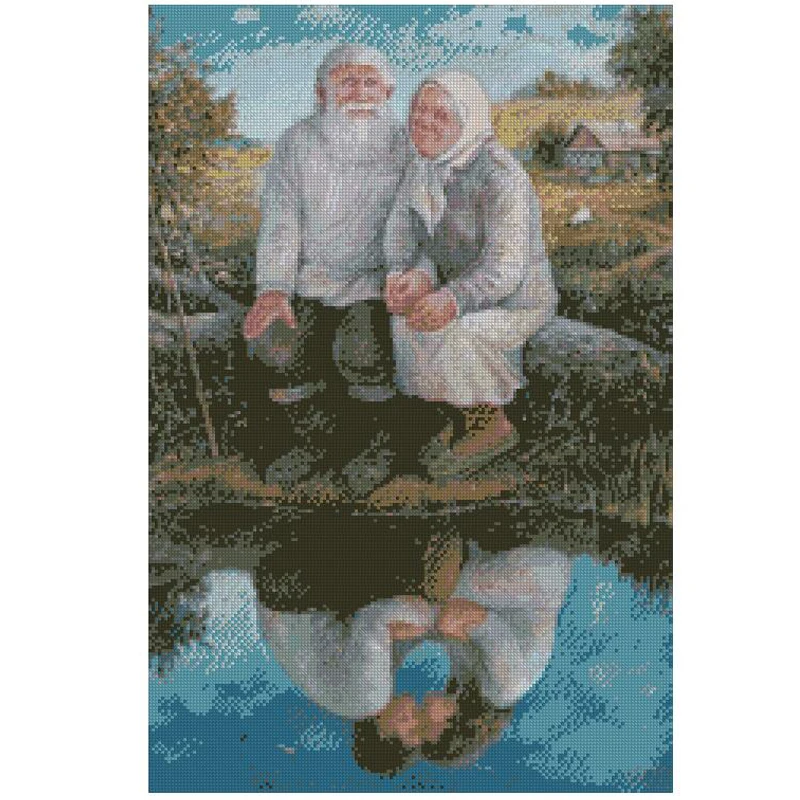 Era Old Loved Couples 5d diy Алмазная вышивка брошь мозаика алмазная живопись крест stith