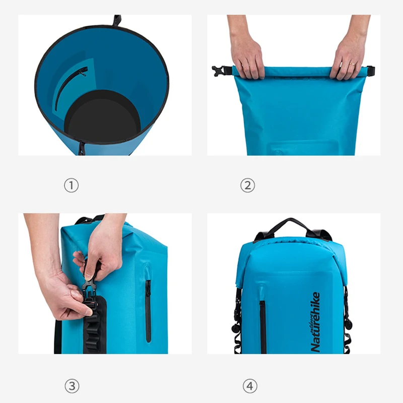 Водонепроницаемый Сухой Рюкзак NatureHike 20L 30L 40L водонепроницаемая сумка для