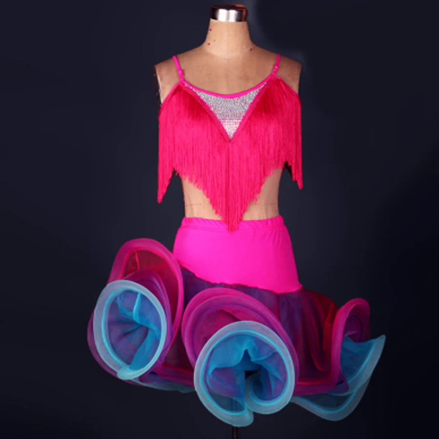 Женское платье для латинских танцев Cha/Rumba/Samba/Одежда бальных Roupa Infantil Feminina новинка