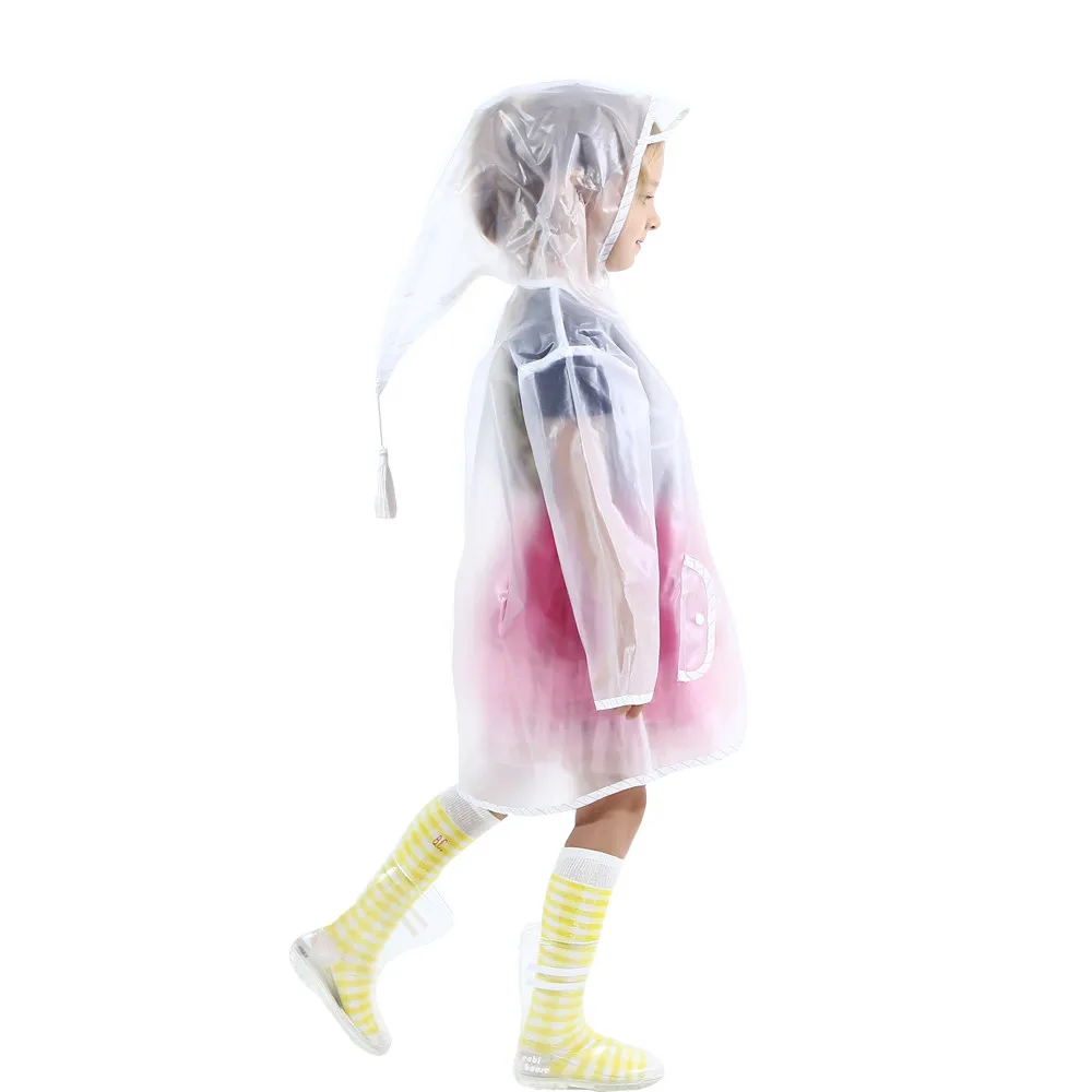 Kids Boy Girl Raincoat Rain Jacket Transparent Lightweight Rainwear Slicker kids boys clothes rainning 0305 | Детская одежда и