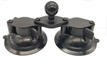 Dual Suction Cup Тройная Поворотная присоска для окна автомобиля Поворотный замок присоска база с 1 дюймовым шаровым креплением для камеры Gopro смартфон для Крепления Ram - Цвет: Dual Suction Cup