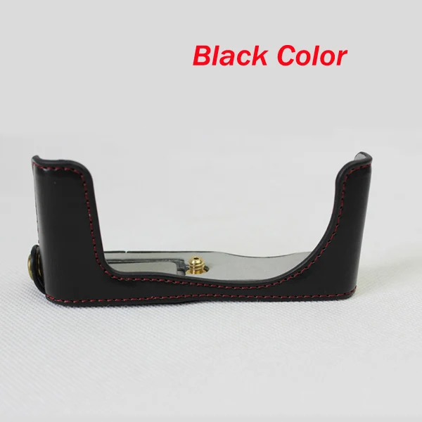 Black Color Новая камера половина мешок нижний чехол для Panasonic Lumix LX10 L-X10 LX15 PU кожаный чехол с батарейным отсеком - Цвет: Black Color