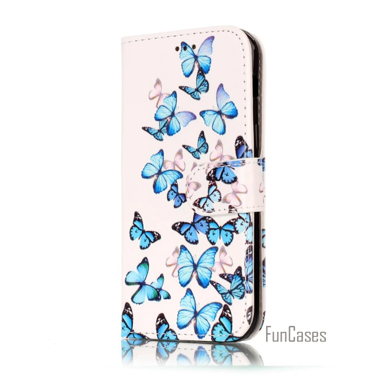 Capinhas Para Etui для samsung Galaxy A5 A510F A510M чехол Кожаный чехол-кошелек чехол с мраморным цветком бабочкой - Цвет: 8