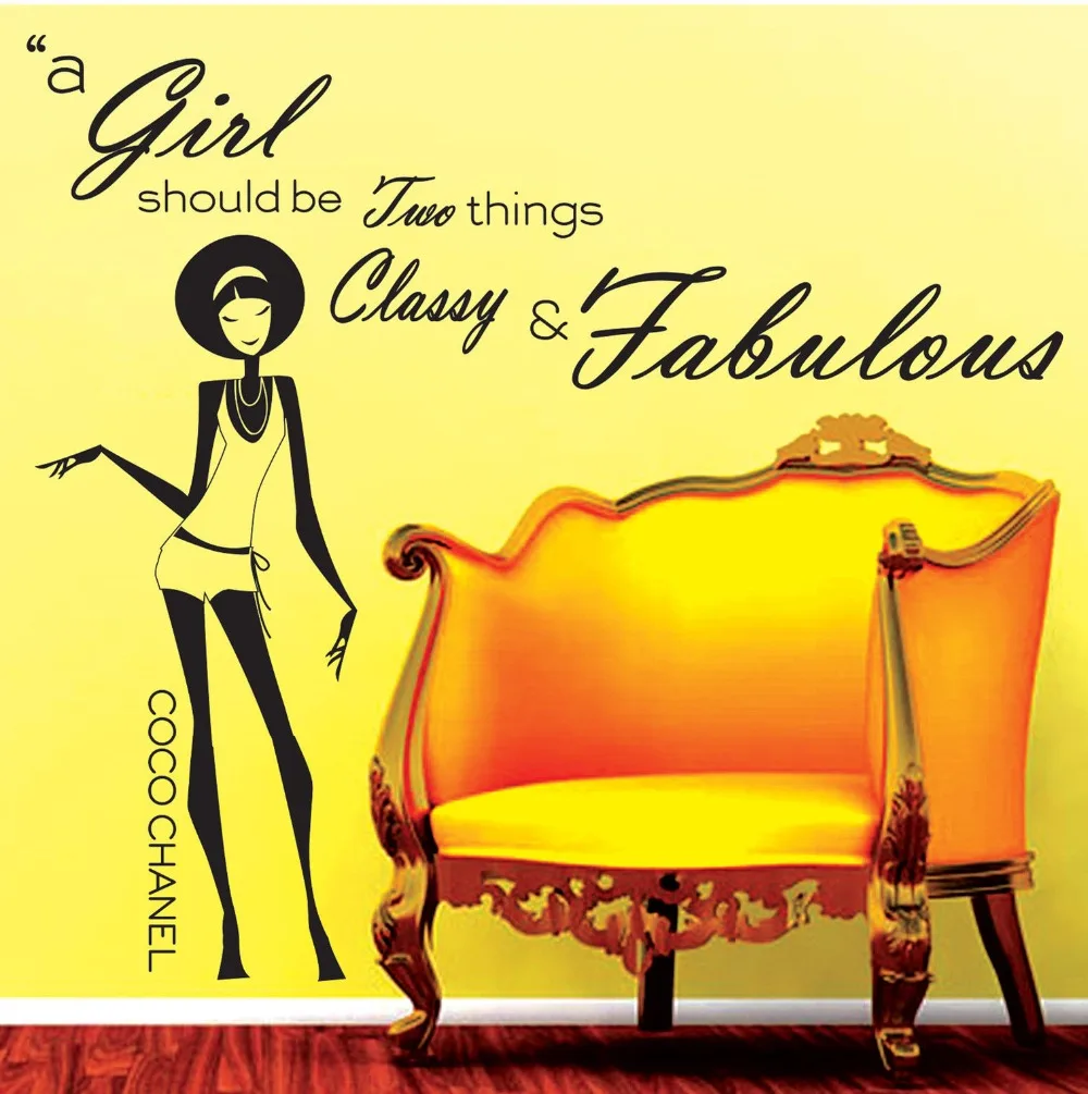 Съемные женские элегантные модные девичьи комнатные декоративные настенные