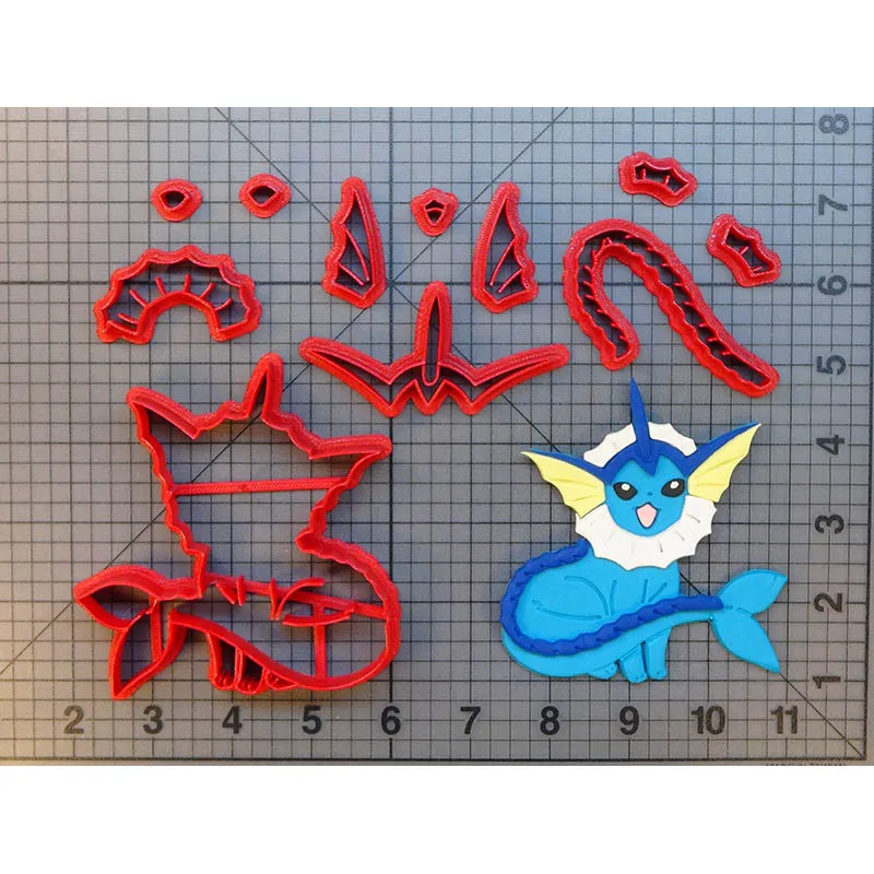 Набор формочек для печенья Pokemon Vaporeon изготовленный на заказ с 3D принтом набор