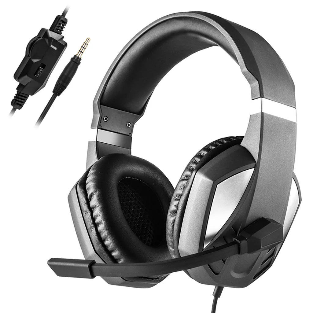 New Gaming Headset Voice Control Wired For PS4 Games Large Headphones Pc | Электроника
