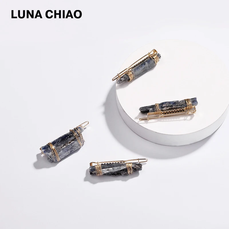 Женская заколка для волос с камнем LUNA CHIAO из натурального кварца уникального