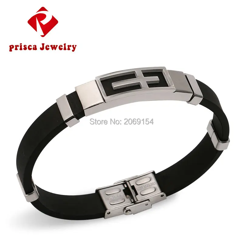 Мужские ювелирные изделия модный браслет силиконовый Золотой Крест Браслеты