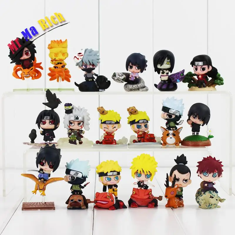 6 шт./компл. Аниме фигурки Наруто Uzumaki Naruto Kakashi Sasuke Sakura Yunyo Shino Rokku Rii Orochimaru Gaara ПВХ