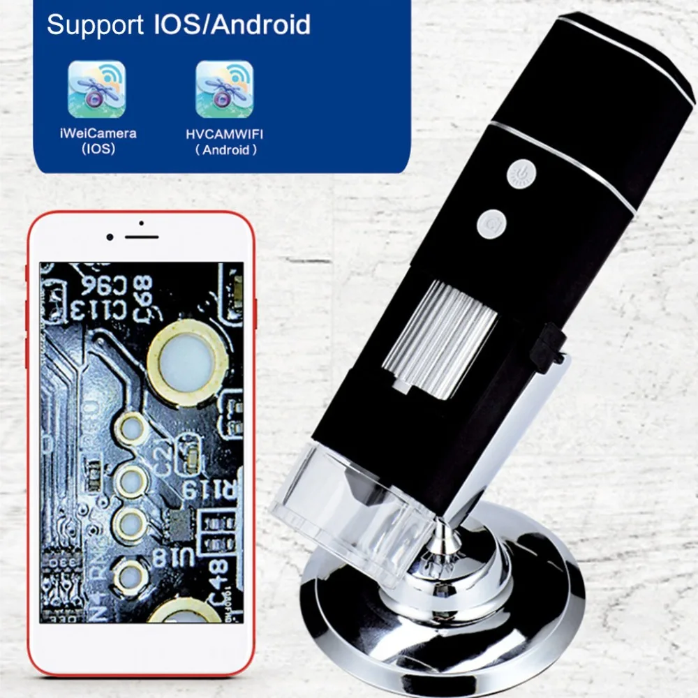 WiFi цифровой микроскоп Лупа 8LED 1000X видеокамера для Android iOS iPhone | Инструменты