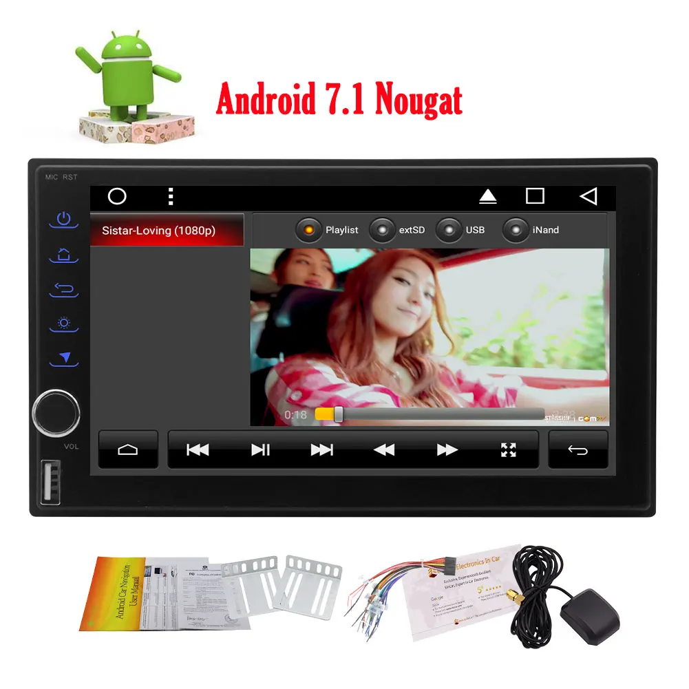 7 &quotсенсорный экран Android 1 Nougat Autoradio Восьмиядерный 2G RAM 32G ROM GPS автомобильный стерео