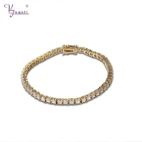 kfvanfi new luxurious european round cut romantic white aaa cubic zirconia bride copper brass tennis bracelet for women gift
