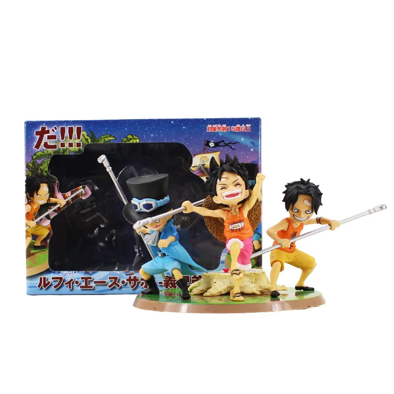 3 шт./лот аниме ASL Luffy Ace Sabo Three Brothers ПВХ экшн-фигурка Коллекционная модель игрушки